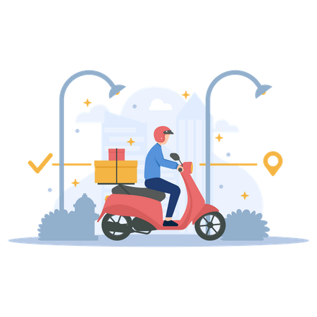 Express Delivery Package  Illustration