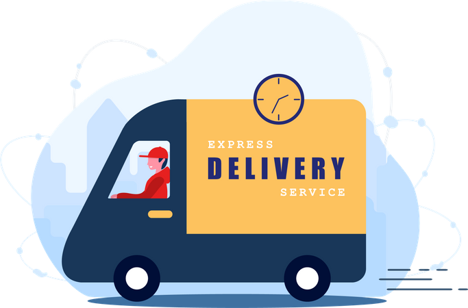 Express delivery service Illustration