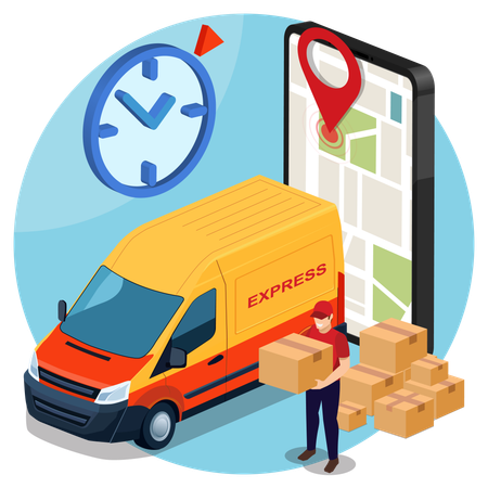 Express Delivery service  Illustration