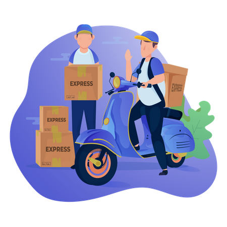 Express delivery service  Illustration