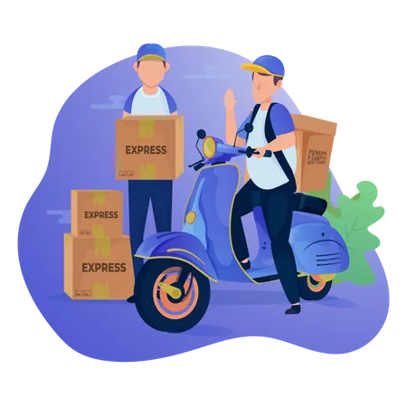 Express delivery service  Illustration