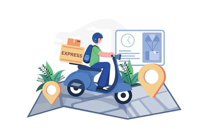 Express delivery service  Illustration