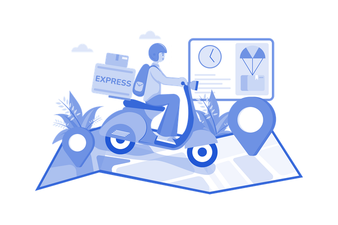 Express delivery service  Illustration