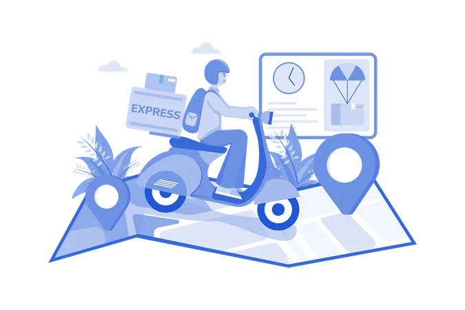 Express delivery service  Illustration