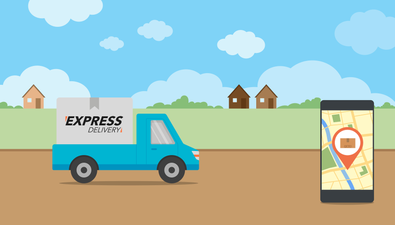 Express Delivery Service  Illustration