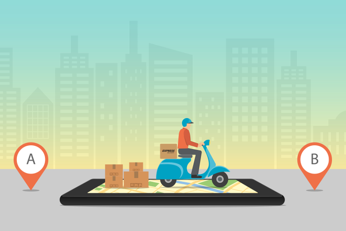 Express Delivery Service  Illustration