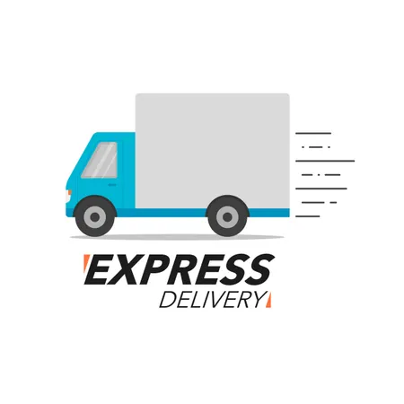 Express Delivery Truck Illustration