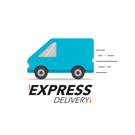 Express Delivery Truck  Illustration