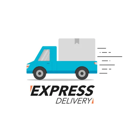 Express Delivery Truck  Illustration