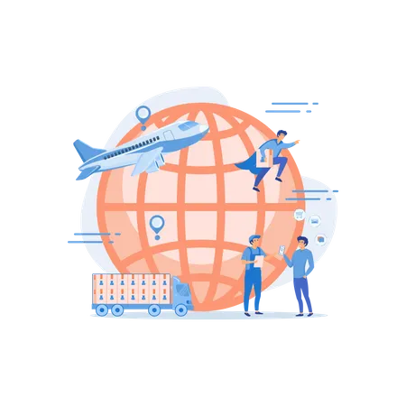 Express-Frachtlieferdienst  Illustration