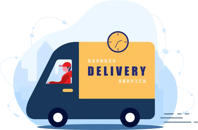 Express-Lieferservice  Illustration