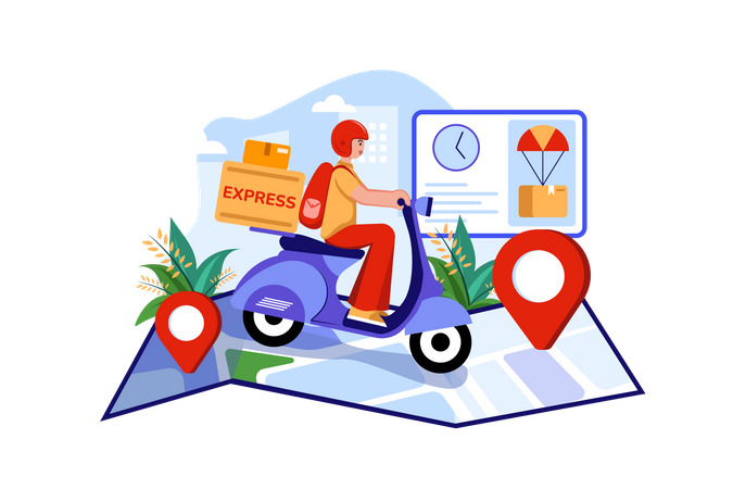 Express-Lieferservice  Illustration