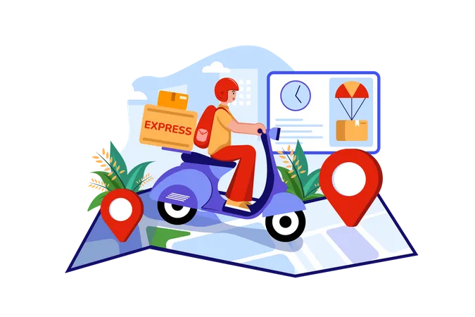 Express-Lieferservice  Illustration