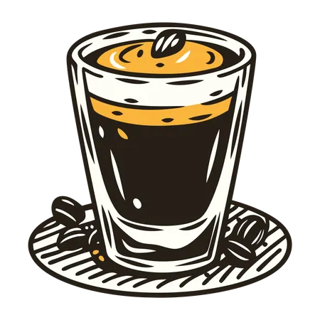 Dose de café expresso  Ilustração