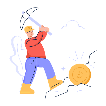 Extraction de bitcoins  Illustration