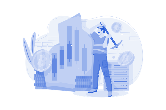 Extraction de crypto-monnaie  Illustration