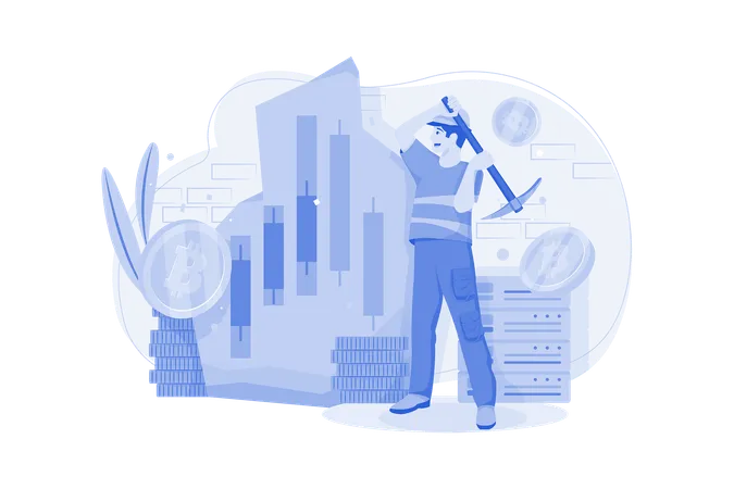 Extraction de crypto-monnaie  Illustration