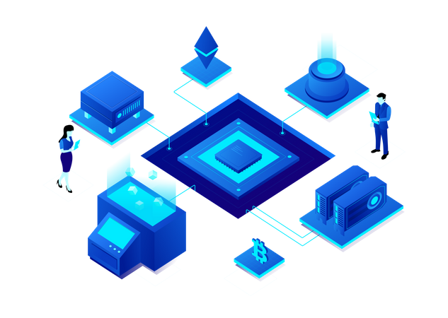 Extraction de crypto-monnaie  Illustration