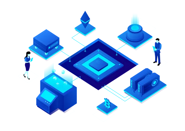 Extraction de crypto-monnaie  Illustration