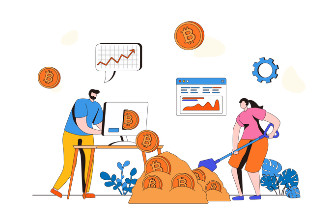 Extraction de crypto-monnaie  Illustration