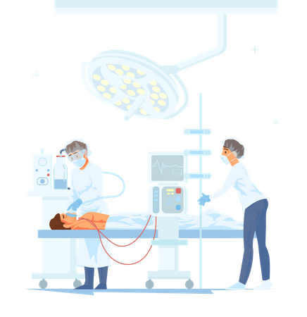 Extrakorporale Membranoxygenierung für Covid-19-Patienten  Illustration