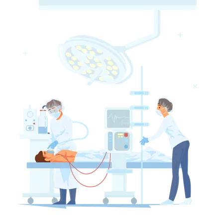 Extrakorporale Membranoxygenierung für Covid-19-Patienten  Illustration