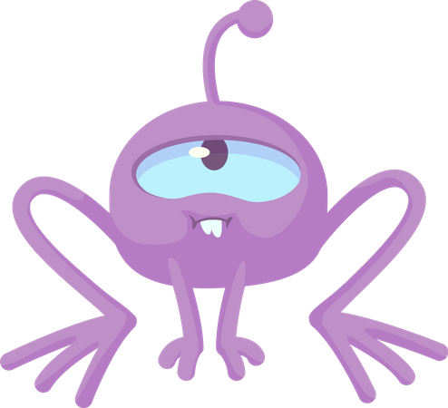 Extraterrestre de un solo ojo  Ilustración
