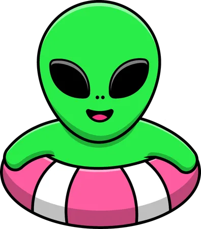 Extraterrestre nadando  Ilustración