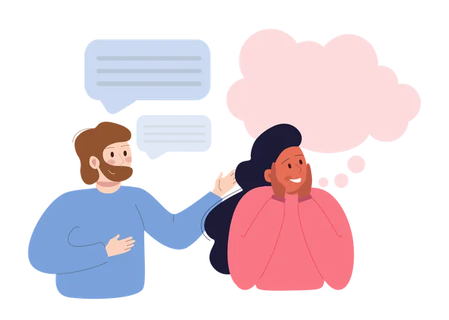 Extrovert Individuality Extraversion Character Enjoying Communication With People Active Temperament Easy Social Connection And Comfort Flat Vector Illustration Ilustración