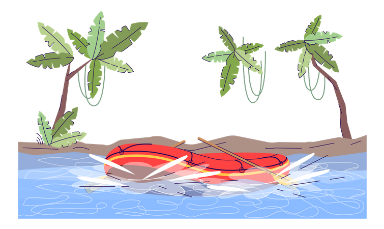 Extremer Wassersport  Illustration