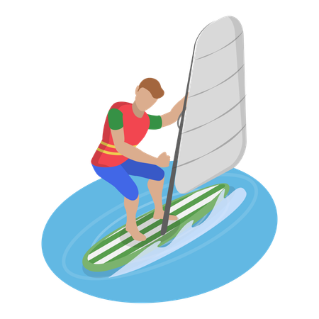 Extreme Water Sports  Illustration