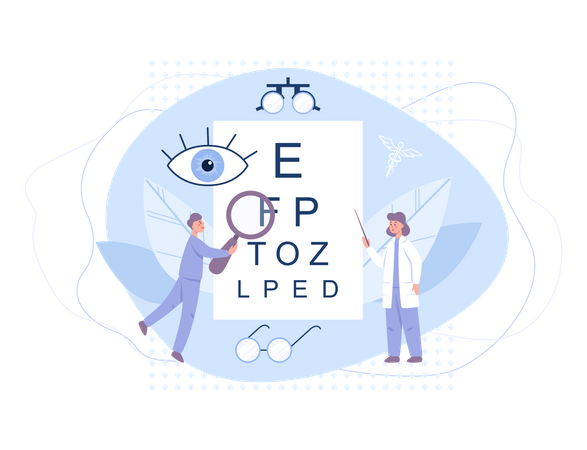 Eye care and vision Illustration