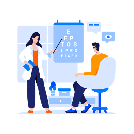 Eye Care Examination  Illustration