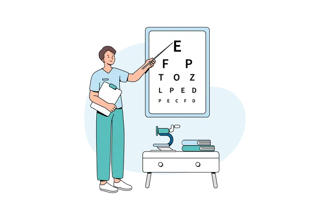 Eye care test board  Illustration