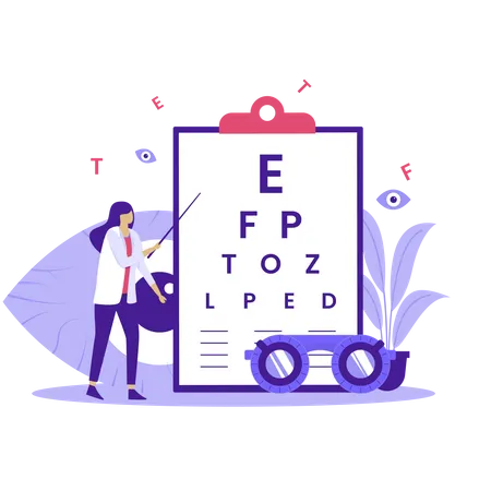 Eye check up  Illustration