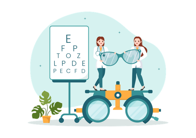 Eye checking  Illustration