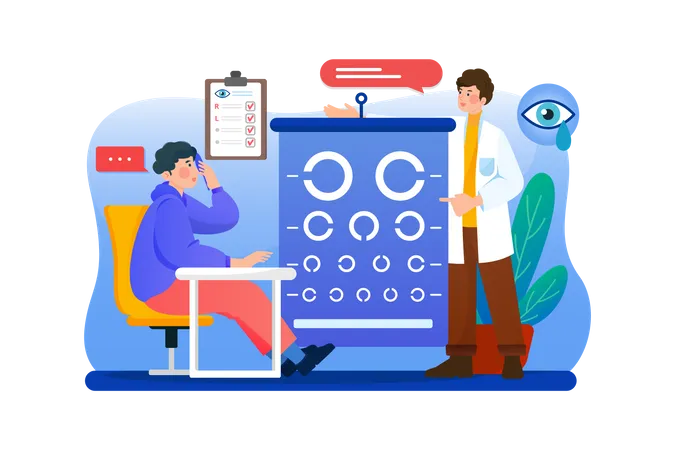 Eye Checkup Illustration