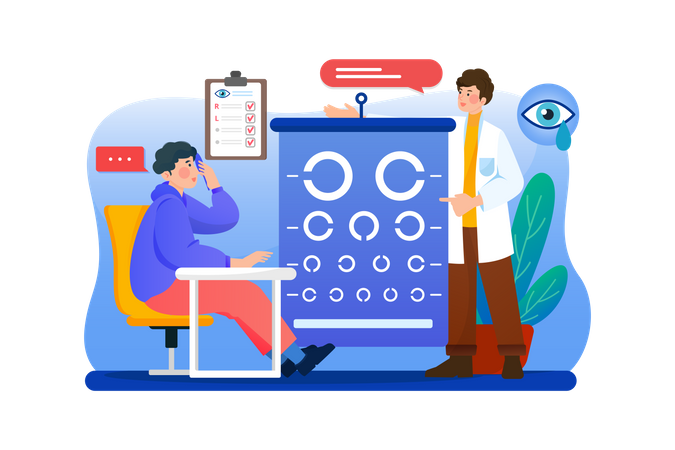 Eye Checkup  Illustration