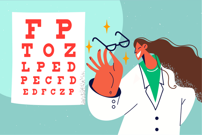 Eye checkup  Illustration