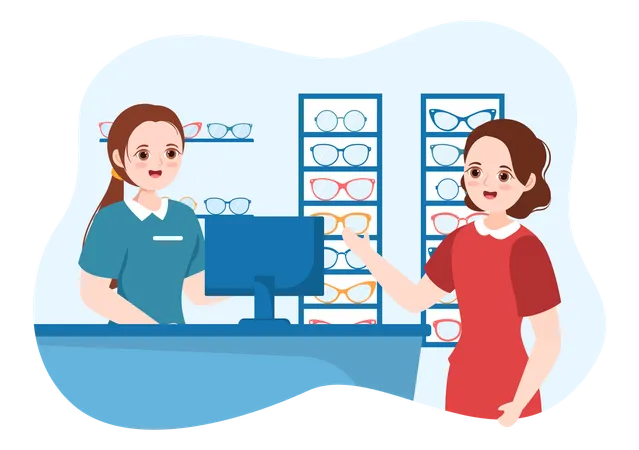 Eye Glasses shop  Illustration