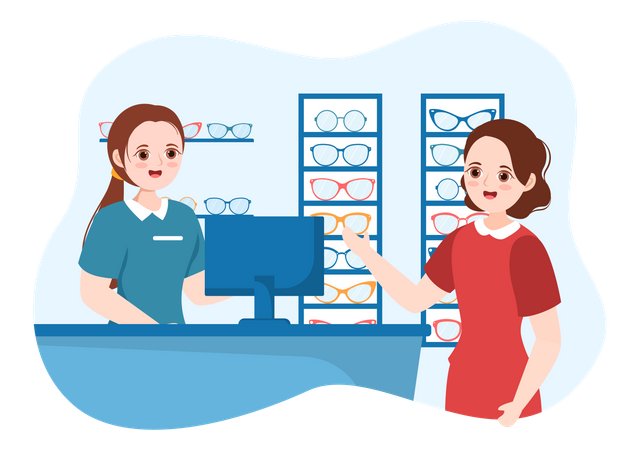 Eye Glasses shop  イラスト