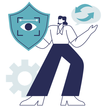 Eye Recognition Protection  일러스트레이션