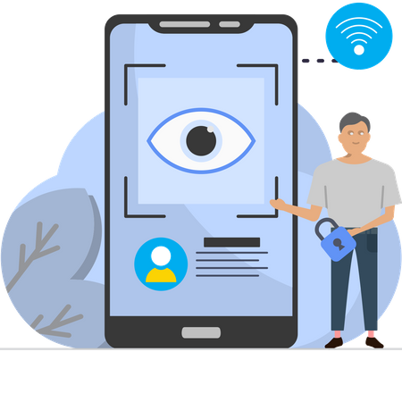 Eye scanning  Illustration