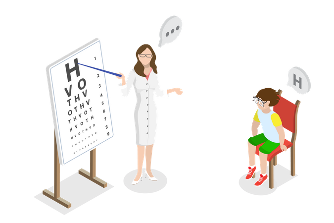 Eyes checkup  Illustration