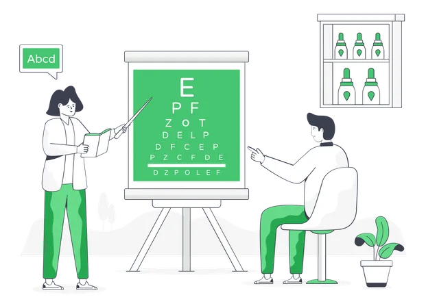 Eyesight Check  Illustration