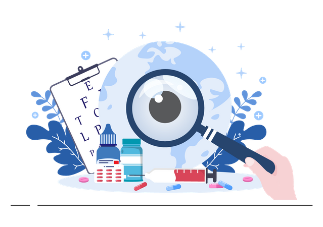 Eyesight checkup  Illustration