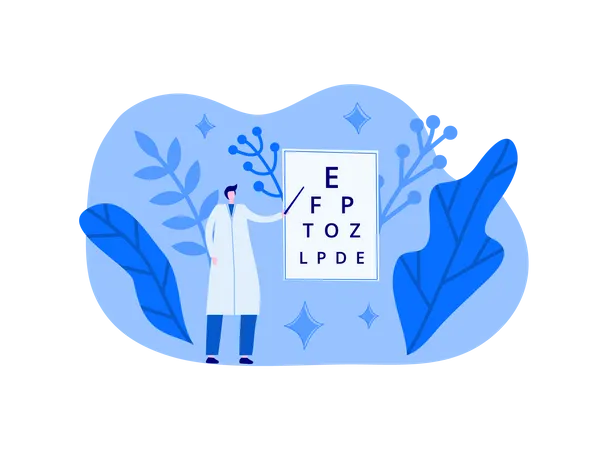 Eyesight examination Illustration