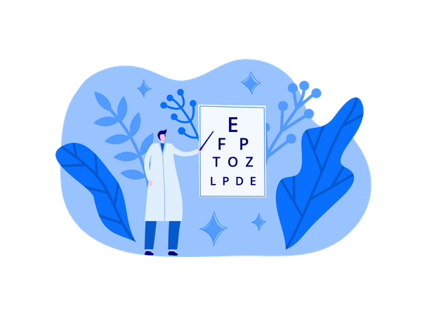 Eyesight examination  イラスト