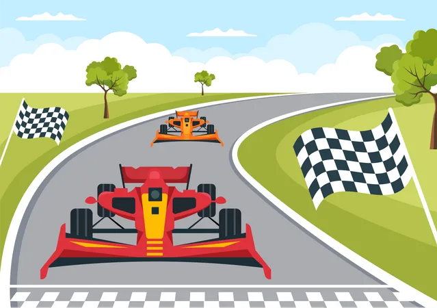 Corrida de f1  Ilustração