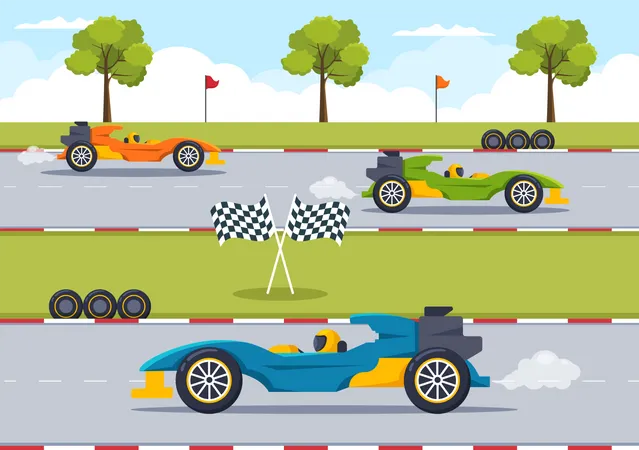 Corrida de f1  Ilustração